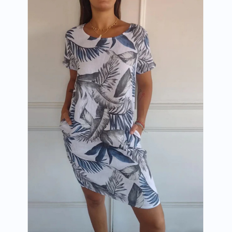 Culture® | Botanical Print Round-Neck Dress