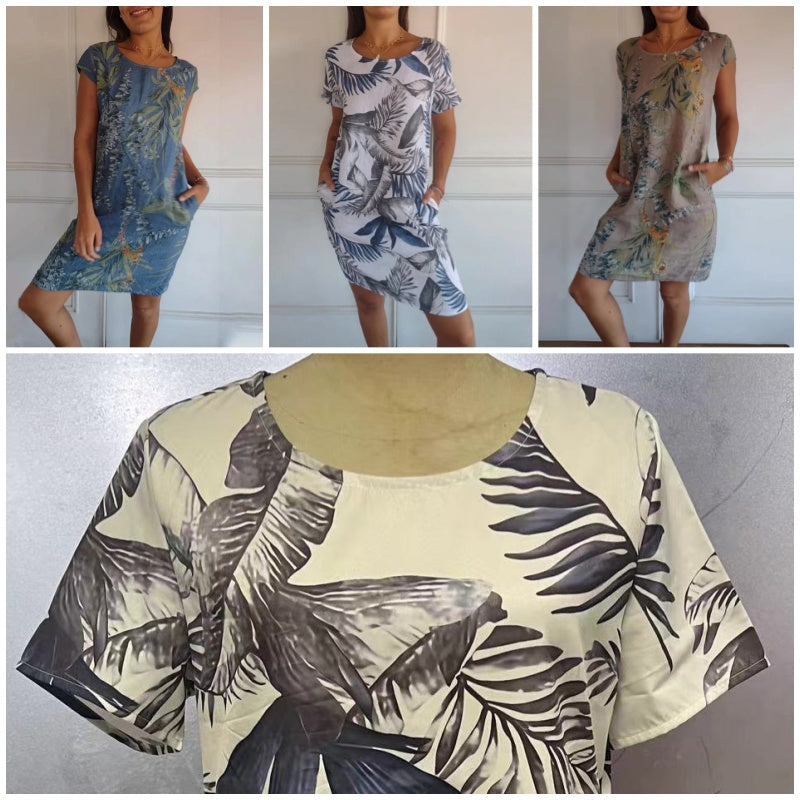 Culture® | Botanical Print Round-Neck Dress