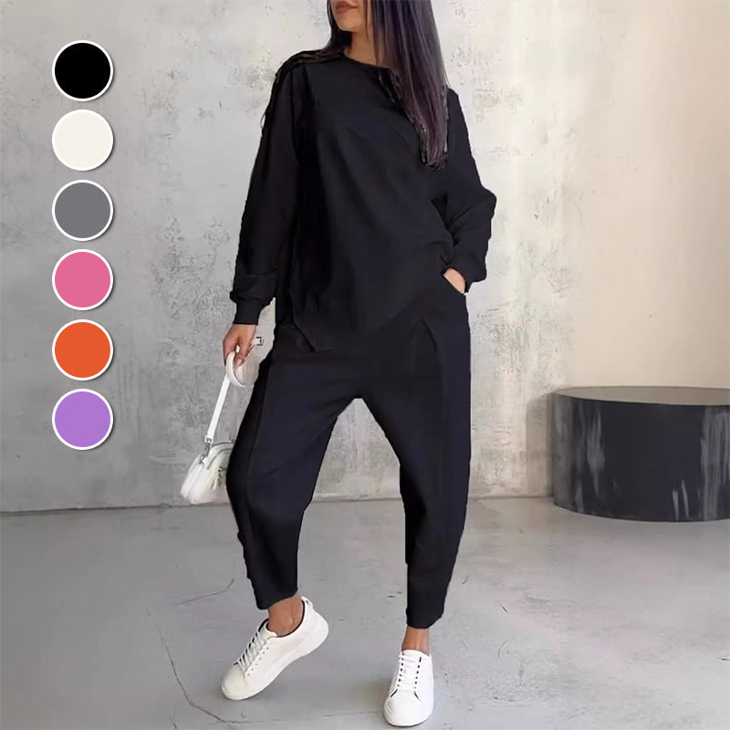 Culture® | Women Long-Sleeve Irregular Sweatshirts & Pants Set