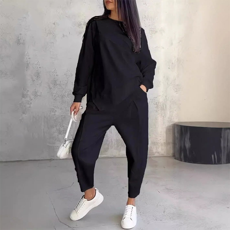 Culture® | Women Long-Sleeve Irregular Sweatshirts & Pants Set