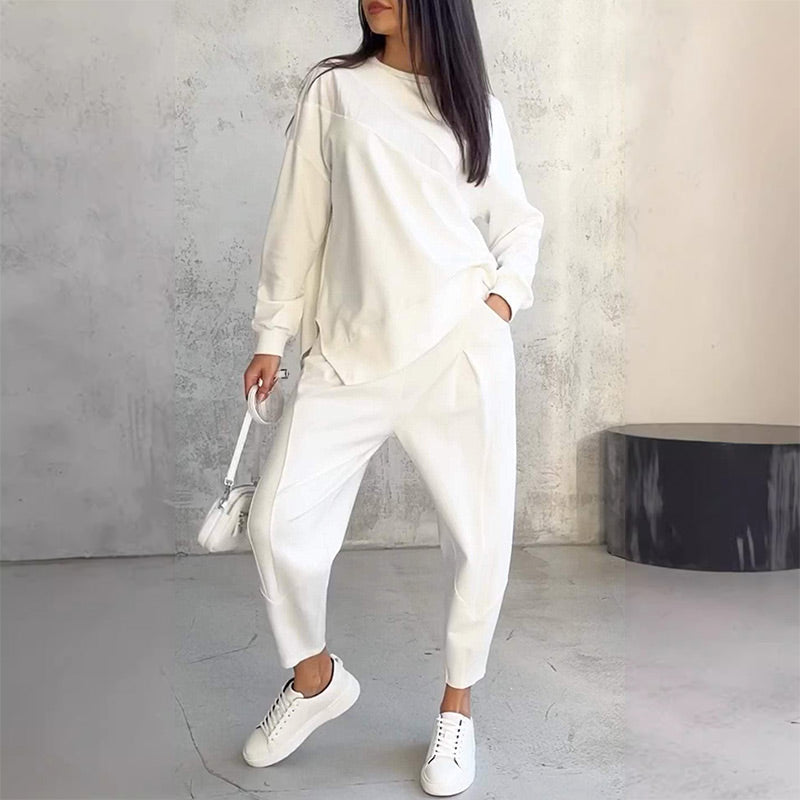 Culture® | Women Long-Sleeve Irregular Sweatshirts & Pants Set