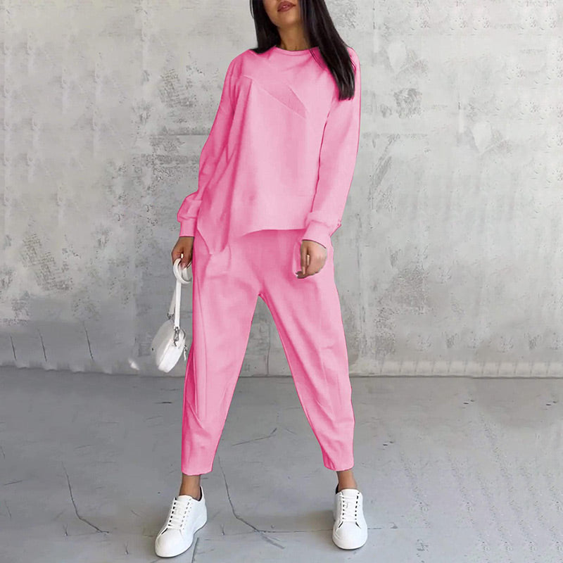 Culture® | Women Long-Sleeve Irregular Sweatshirts & Pants Set