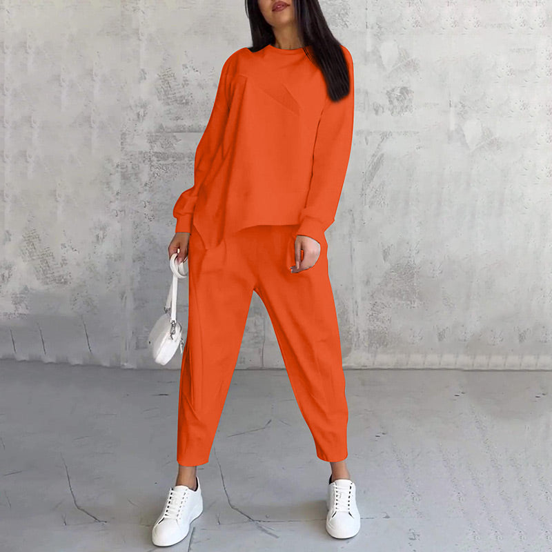 Culture® | Women Long-Sleeve Irregular Sweatshirts & Pants Set