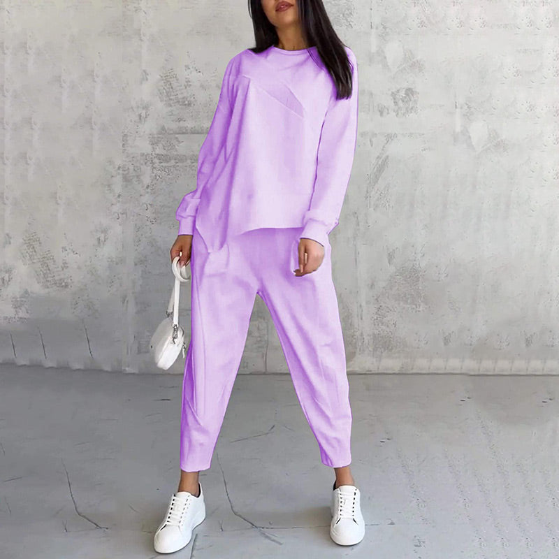 Culture® | Women Long-Sleeve Irregular Sweatshirts & Pants Set