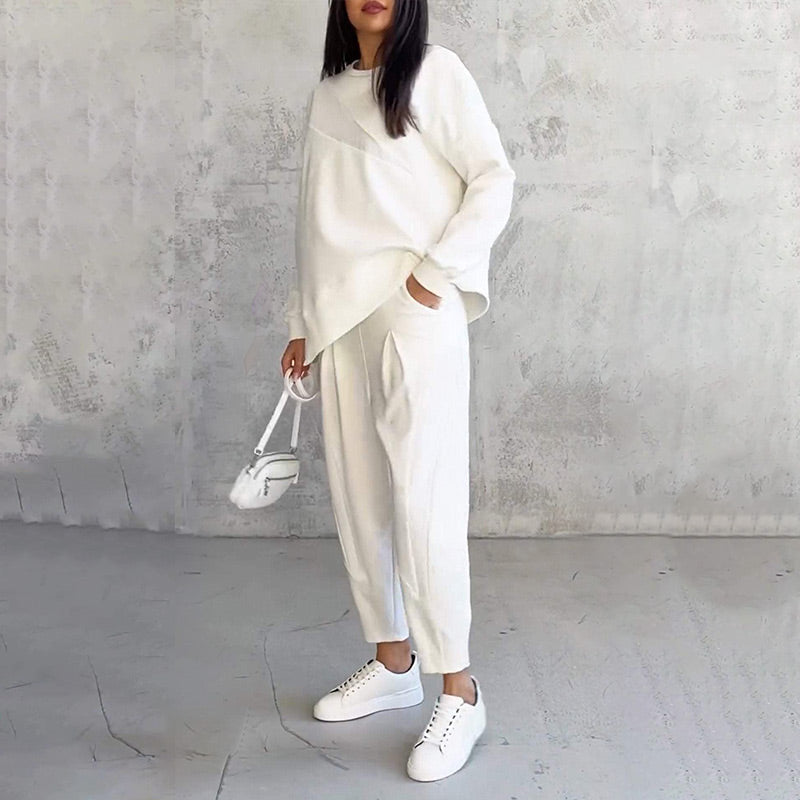 Culture® | Women Long-Sleeve Irregular Sweatshirts & Pants Set