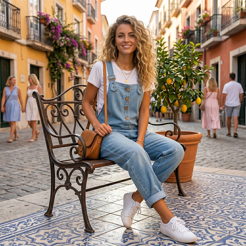 Culture® | Women’s Casual Baggy Denim Overalls with Pockets