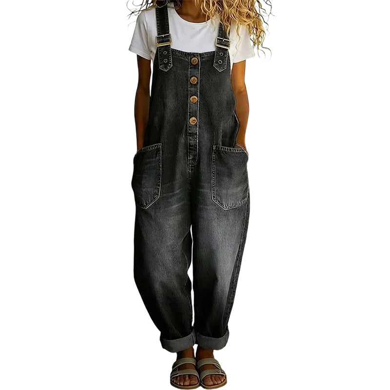 Culture® | Women’s Casual Baggy Denim Overalls with Pockets