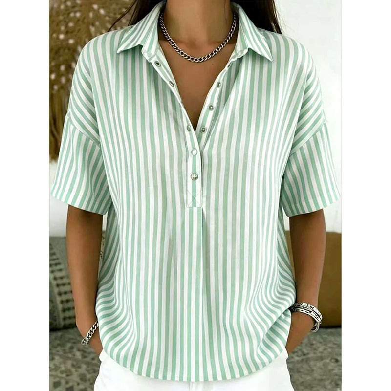 Women's Striped Short-Sleeve Shirt
