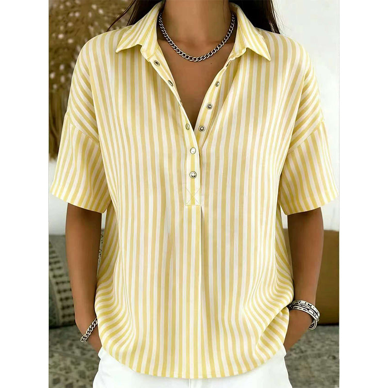 Women's Striped Short-Sleeve Shirt
