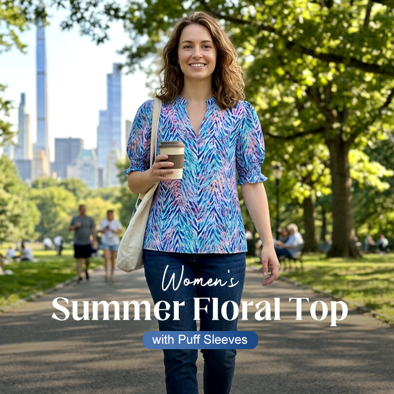 Women’s Casual Floral Short Sleeve Shirt
