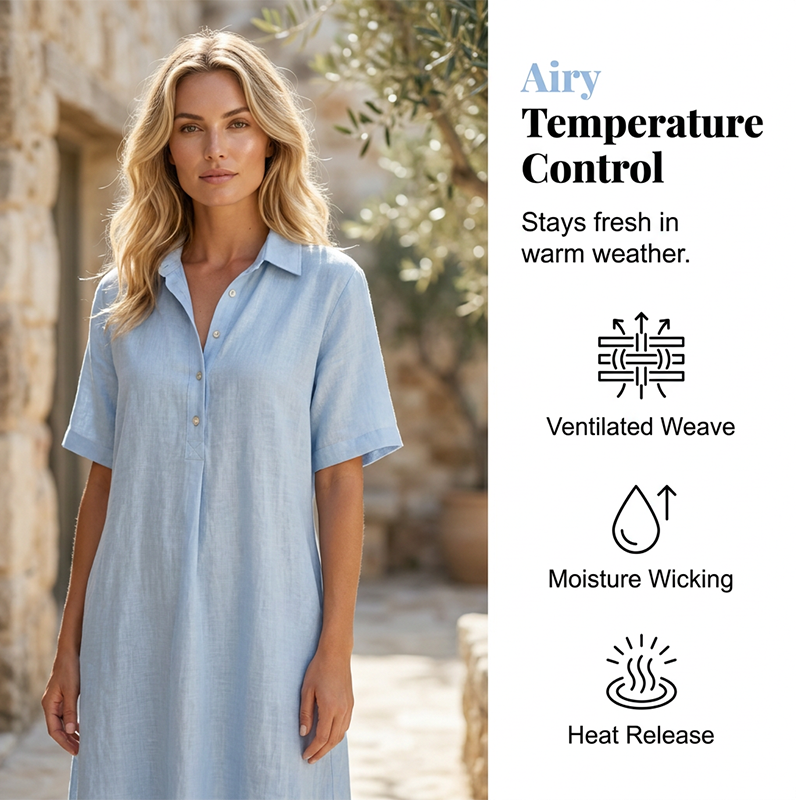Culture® | Women's Casual Linen Blend Shirt Dress