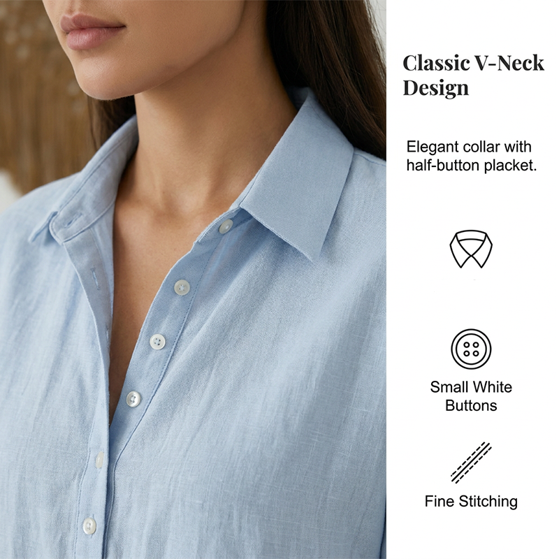 Culture® | Women's Casual Linen Blend Shirt Dress