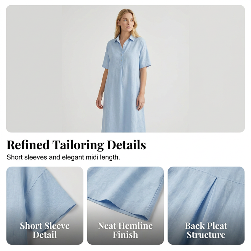 Culture® | Women's Casual Linen Blend Shirt Dress