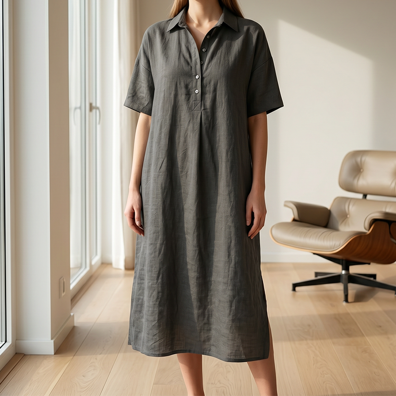 Culture® | Women's Casual Linen Blend Shirt Dress