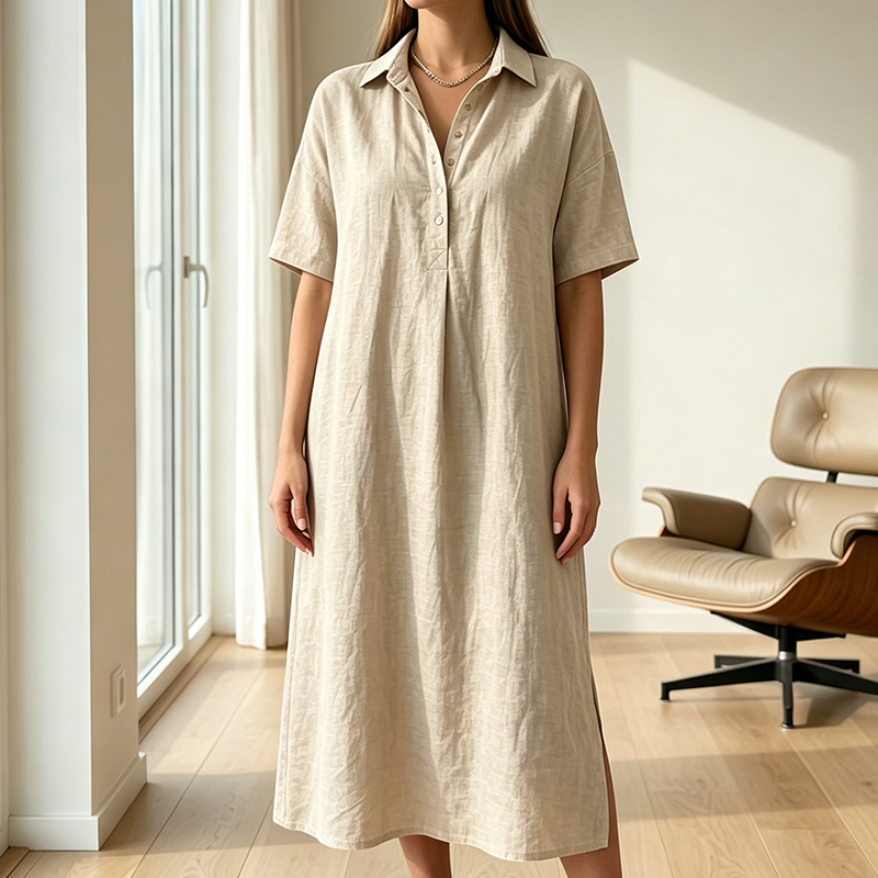 Culture® | Women's Casual Linen Blend Shirt Dress