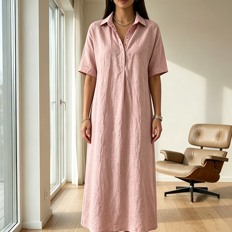 Culture® | Women's Casual Linen Blend Shirt Dress