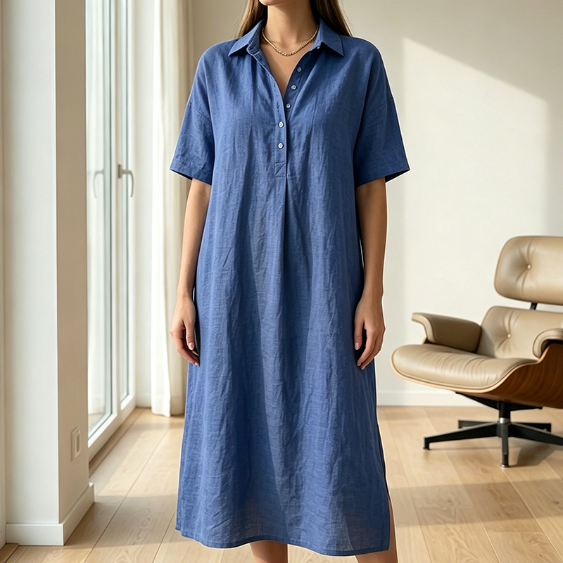 Culture® | Women's Casual Linen Blend Shirt Dress