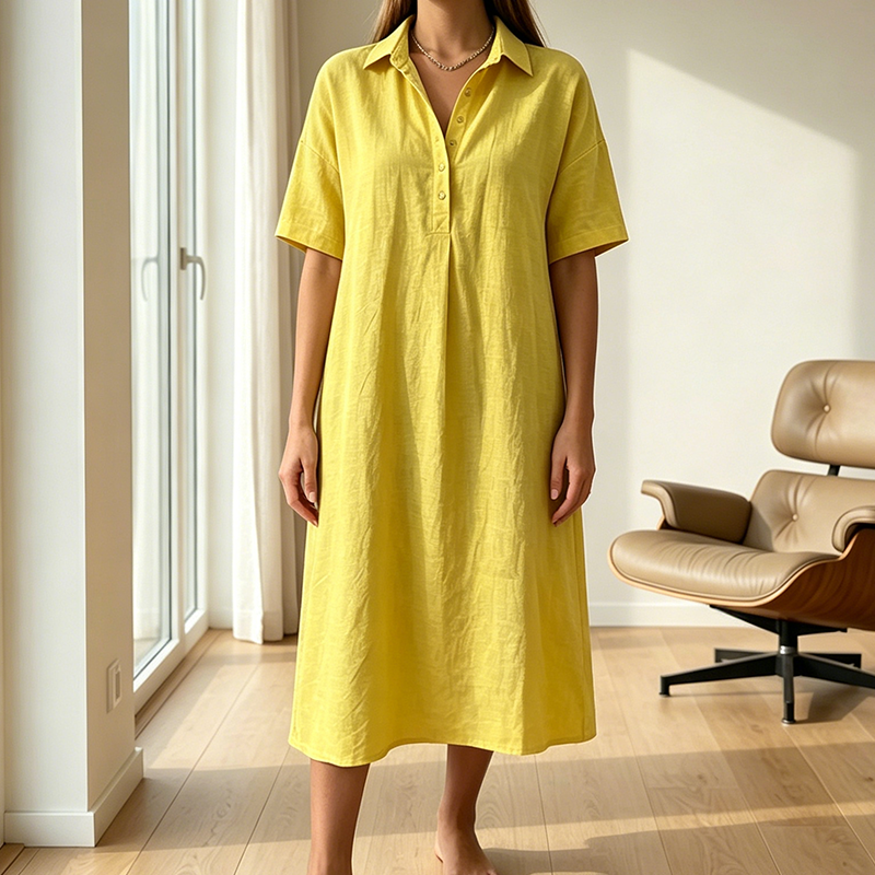 Culture® | Women's Casual Linen Blend Shirt Dress