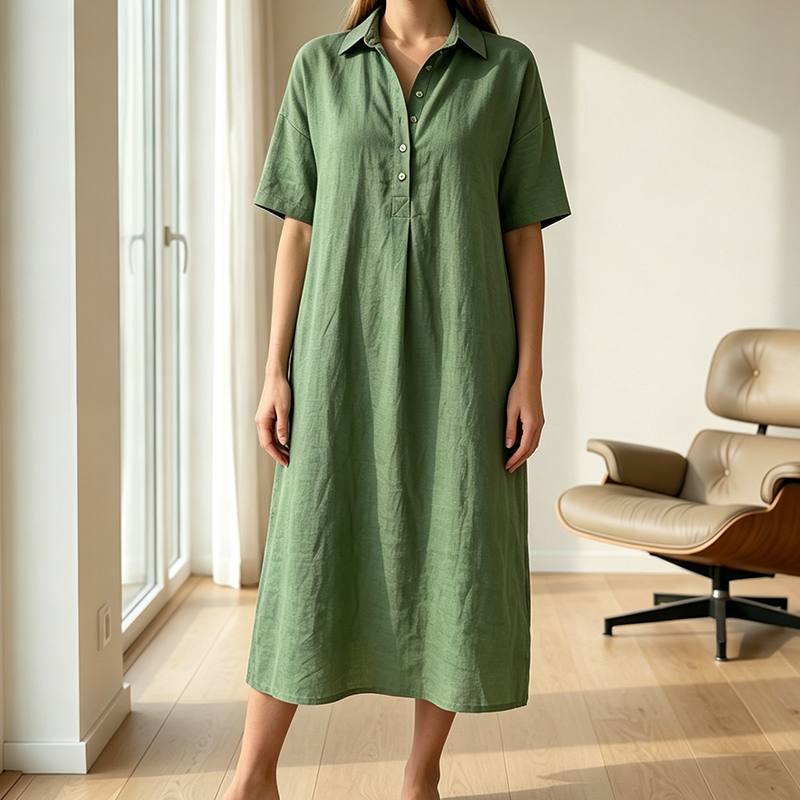 Culture® | Women's Casual Linen Blend Shirt Dress