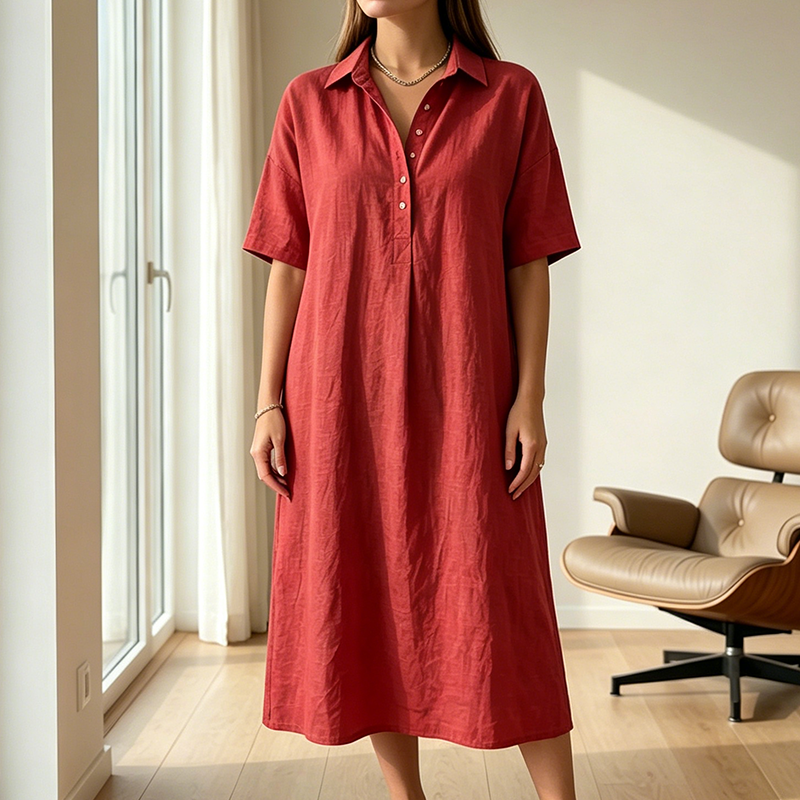 Culture® | Women's Casual Linen Blend Shirt Dress