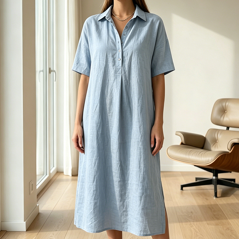 Culture® | Women's Casual Linen Blend Shirt Dress