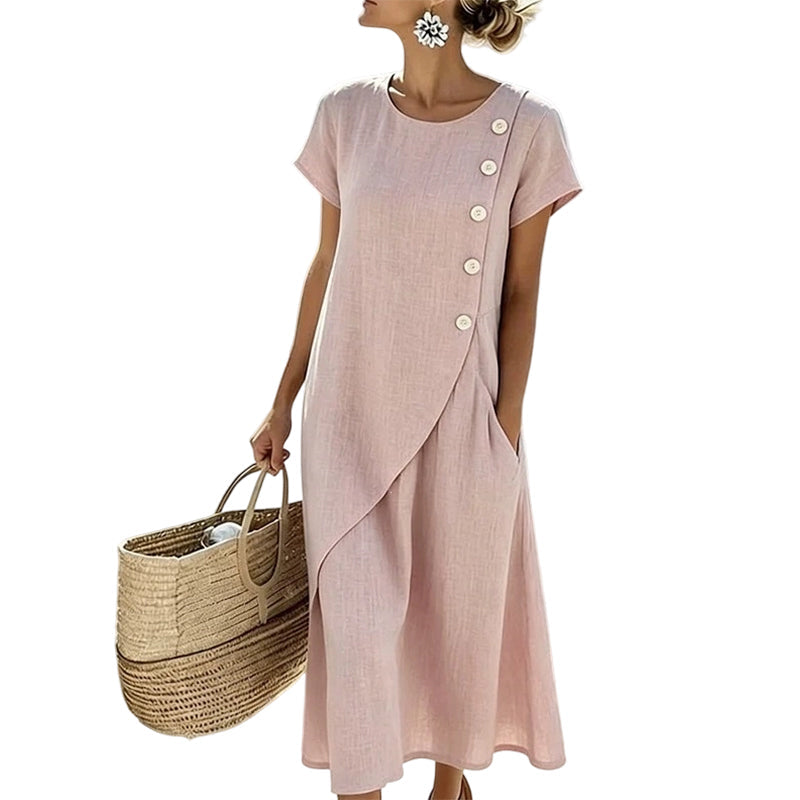 Culture® | Asymmetrical Button Midi Dress