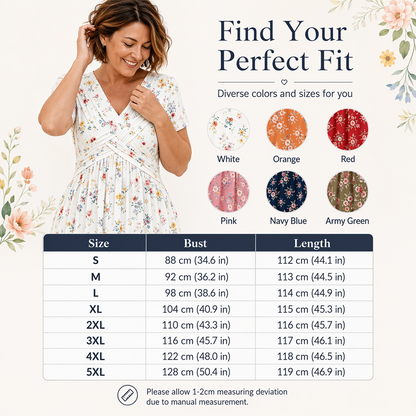Culture® | Women's V-Neck Floral Print Dress with Twist Waist